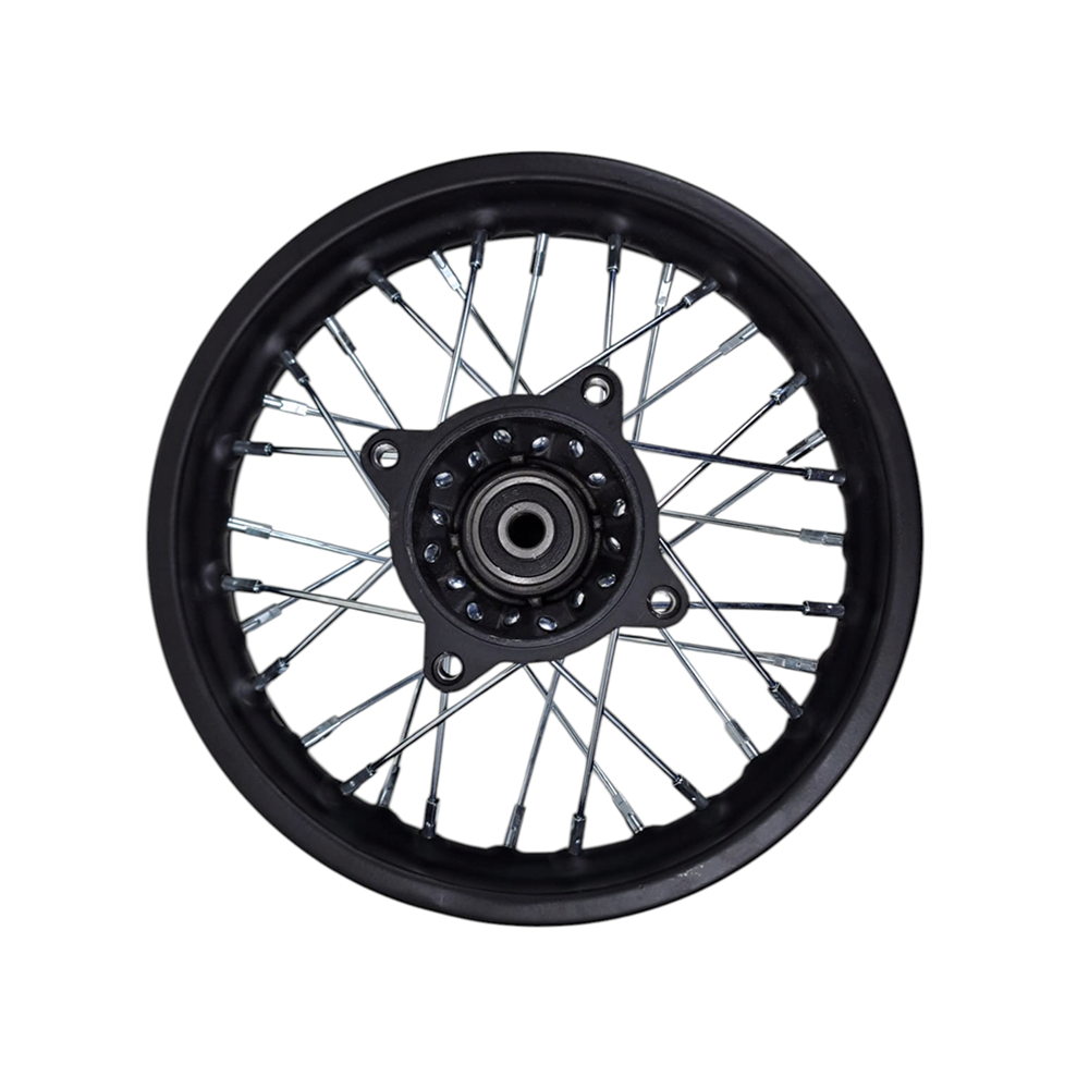 Jante traseira 1.60x10 (eixo 12) (cubo preto) - Tox (Racer x2 49) / mini moto