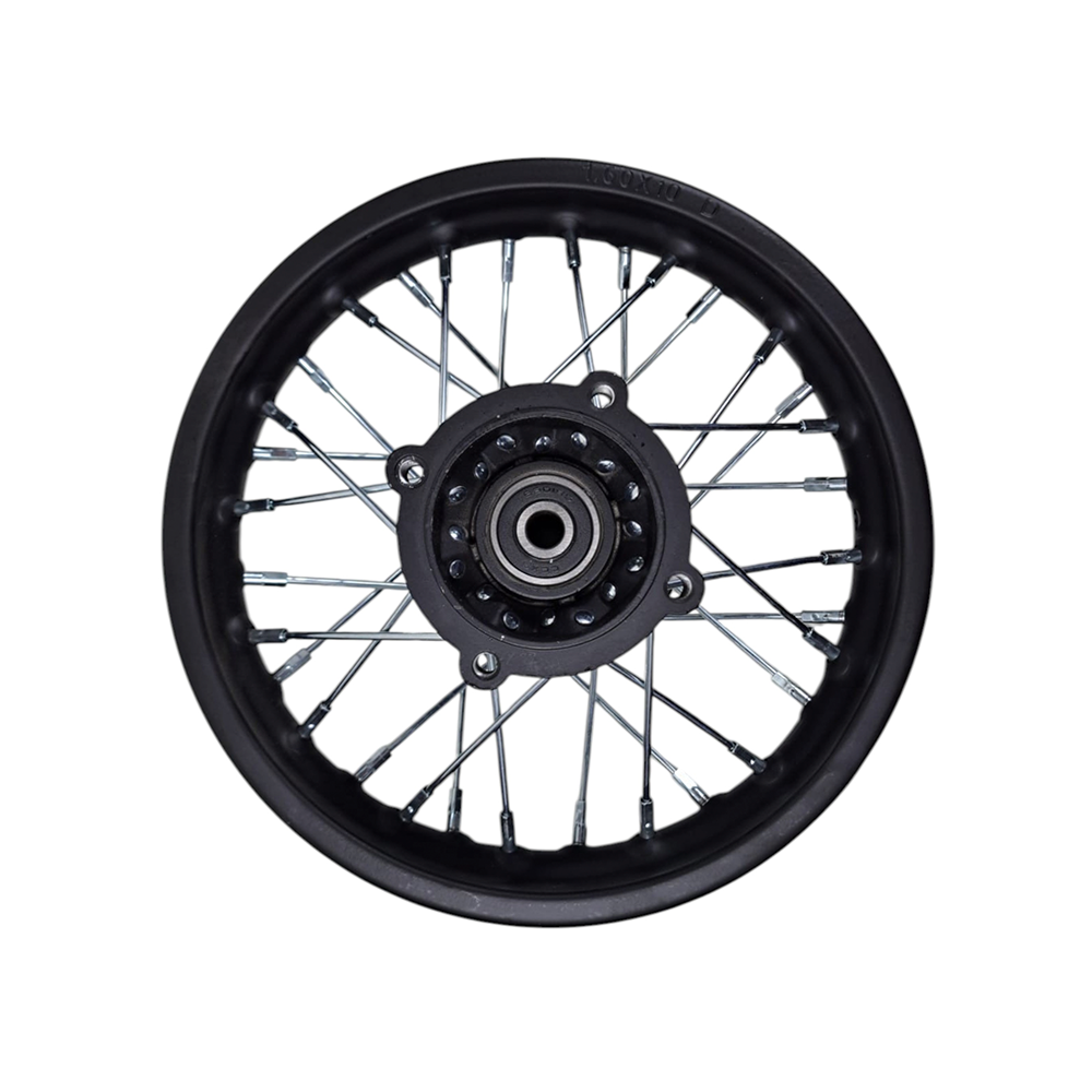 Jante traseira 1.60x10 (eixo 12) (cubo preto) - Tox (Racer x2 49) / mini moto