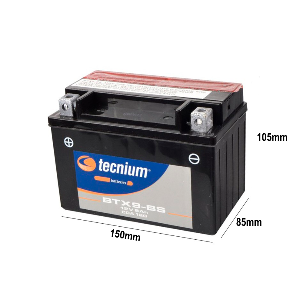 Bateria 12V/8AH (YTX9-BS), MAXI-SCOOTER / TECNIUM ®
