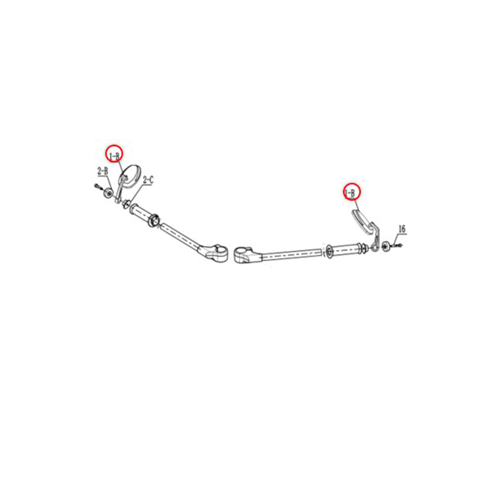 Conjunto de espelhos - Brixton Sunray 125