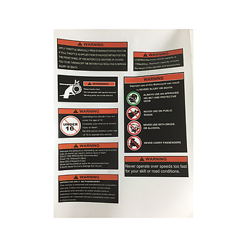 Kit autocolantes de Avisos - Tox Volcano