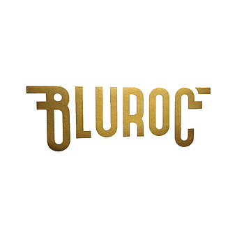 Autocolante "BLUROC" Dourado (90mmx31mm) - Bullit/Bluroc