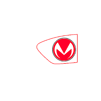 Autocolante traseiro direito - Malaguti (RST 125)