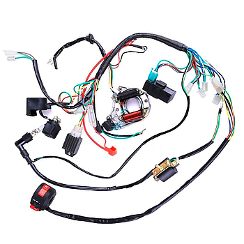 Kit - Parte Eletrica de 2 BOBINES (cablagem + magnetico + cdi, s/canhao) - ATV/Pitbike 50/70/90/110/125